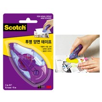 3M 스카치 수정테이프형 투명 만능 강력 양면 테이프