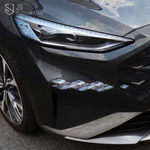JS automotive K8 메탈카본 방향등 지시등 램프 엠블럼 커버 DIY몰딩 플레이트 차량 악세사리 장식용품, 실버 6P