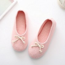 ASSARE 선생님 덧신 실내화 거실화 슬리퍼, 핑크-끈 리본