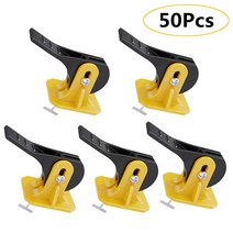 50pcs 타일 레벨링 시스템 조절기 포지셔닝 유물 로케이터 스페이서 바닥재 벽 건설 도구, 한개옵션0