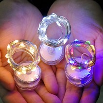 태양무역 와이어 LED 전구 줄조명 줄전구 (건전지형) 인테리어 DIY 무드등 앵두전구 트리 장식 크리스마스 벽 조명 벽트리, 05. 방수 와이어 30구(연노랑)