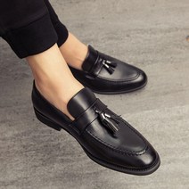 남성 로퍼 남성용 캐주얼 신발 통기성 가죽 로퍼 비즈니스 사무실 모카신 운전 편안한 슬립 온 술
