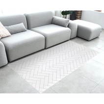 냉기차단 소음방지 롤매트 화이트 헤링본 100x200cm 바닥 층간소음방지 사계절 아파트
