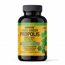 Aoratos 브라질 그린프로폴리스 아르테필린C 500mg 60캡슐, 1개, 기본