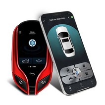 자동차 스마트키 차량용 디지털 원격 시동 LCD 자동 열쇠 전원 최신 K911 키리스 엔트리 시스템 마세라티 스타일 렉서스 벤츠 BMW 기아 스마트 키 화면 수정, [01] English, [03] Red