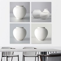 유홍아트 부자되는 달항아리 백자 도자기 액자 4종 3호(22x22cm) (6933255), 4번