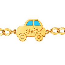 아가골드 14K 맥자동차 미아방지팔찌 돌선물 아기백일선물 씽씽이 BB334, 단품