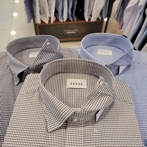 YJ1FBR943 일반핏 고급~스냅단추카라 3컬러 변형 하운드투스 미니프린트 긴팔 셔츠 남방
