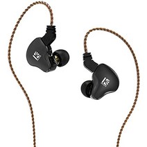 KBEAR KS2 이어폰 스테레오 사운드 인이어 헤드폰 Yinyoo HiFi 오버이어 이어폰 헤드셋 소음 차단 하이브리드 1BA 1DD 이어폰 달리기용 분리형 케이블 포함(마이크 없음 검은색 KS2)-34789, without mic_Black