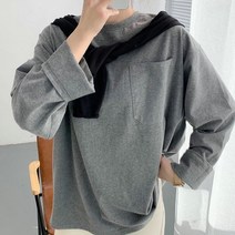 아이디티 FW 2023년 봄신상 간절기 오버핏 빅포켓 긴팔티셔츠 빅사이즈 루즈핏 긴팔티셔츠