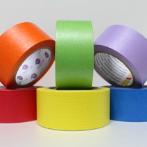 유로셀 마스킹테이프 - 25mm x 40M / 종이테이프/제본/프라모델/ 모자이크/미술재료, 750B 블루: 25mm X40M
