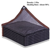 원터치 그늘막 글램핑 텐트 4인용 블랙 자외선 방지 HDPE 차양 그물 정원 다육 식물 음영 야외 수영장 커버 3Pin 6Pin 12Pin 태양 그늘, [23] 5x10m, [01] 3 Pin