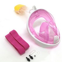 침수방지 스노쿨링장비 넓은시야 물놀이안경 역류방지 물놀이마스크, 선택_풀페이스(블루) L-XL