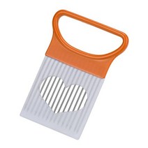 주방 다기능 스틸 채칼 슬라이서 과일 야채 치즈 토마토 양파 절단 슈렌더 앰프 보조 홀더 가이드 슬라이싱 커터 세이프 포크 세이프티 도마, 주황색