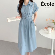 에꼴드파리 반팔 셔츠 원피스 F33WOB015Z