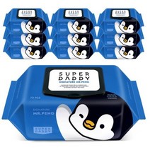 슈퍼대디 시그니처 미스터펭 저자극 아기물티슈 캡형, 80개, 70매