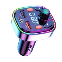 차량용 충전기 FM 송신기 핸즈프리 블루투스 5.0 듀얼 USB 자동차 충전기 오디오 MP3 음악 카드 디스크 플, 03 Q5