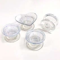 투명 오목형 원형 하트 그립톡 거치대 diy 제작 레진 아트 만들기 핸드폰 홈형 데코덴 부자재, 2. 원형 오목형