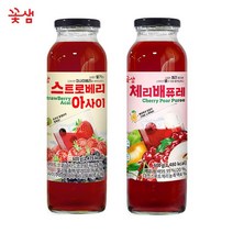 꽃샘 스트로베리 아사이 +체리 배퓨레 (홈카페), 600g