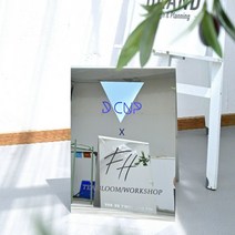 포인트 간판 창문 커피숍 광고판 스텐 스테인리스 수직 광고판 옷가게 꽃가게, 탁상용 L자 간판 30x20cm