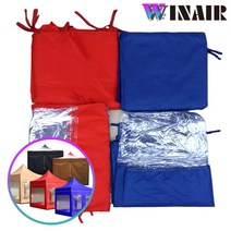 WINAIR 캐노피 천막 일반/투명 바람막이 1면, 바람막이 1면_일반지퍼, 4.5m, 블랙