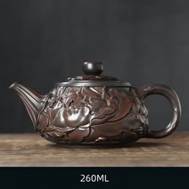은주전자 보라색 도자기 주전자 차 컵 다도 액세서리 쿵푸 세트 순수 퓨어, 16 Teapot 11