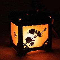 민화샵 MDF 초롱등 (기와집 사각격자) diy 무드등만들기 전통소품 꾸미기 MDF 색칠하기 청사초롱, 민화 MDF 초롱등_사각격자