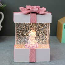 선물상자 워터볼 오르골 아기방장식 아이방조명 여자친구선물 캐릭터무드등 예쁜무드등 조명장식, 고양이