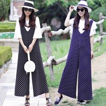 제이앤지니 자체제작 PP-224 미니도트 점프수트 빅사이즈 통바지