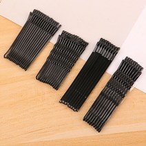 36/60 x 블랙 헤어핀 여성용 헤어 클립 레이디 바비 핀 보이지 않는 웨이브 스트레이트 그립 머리핀 스타일링 도구 액세서리, 02 36pcs 6cm Wave