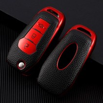 포드 호환 F150 leather tpu car remote key case 커버 ford figo 2017 mondeo 5 ecosport fiesta mk8 everest, d-빨강
