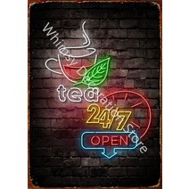 네온 바 오픈 장식 금속 사인 주석 양철 플레이트 벽 방 레트로 빈티지 홈 클럽 남성 동굴 카페, [01] 20X30cm, [27] DK043-27