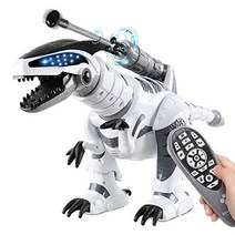 공룡 RC 로봇 공룡 지능형 대화 형 스마트 장난감 전자 원격 컨트롤러 로봇 걷기 춤 노래 싸움 모드 장난감으로 어린이를위한, 단일옵션