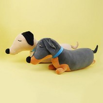 토이웍스 닥스훈트 강아지 애착 인형 85cm, 새벽별 쿠팡 샌드브라운