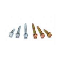 스틸하우스용 육각 양날피스 스크류볼트 황색 1봉 인테리어시공 화이버보드용, 14x180mm 100pcs