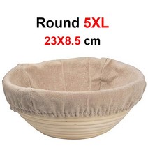 가정용 제빵 발효기 자연 등나무 빵 교정 바구니 수제 고리 버들 세공 베이킹 그릇 반죽 발, 16 Round 23X8.5