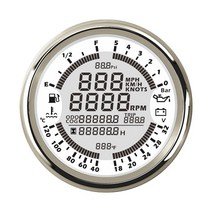 85mm 다기능 게이지 GPS 속도계 타코미터 시간 수온 연료 레벨 5Bar 자동차 차량용 선박 용 10 바 오일 압, 07 24V 5bar-WS