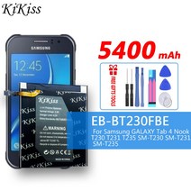 5400mAh 태블릿 배터리 EB BT230FBE BT239FBU BT239ABE 삼성 갤럭시 탭 4 7.0 