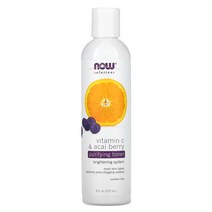 Now Foods (나우 푸드) Solutions 퓨리파잉 토너 비타민 C 아사이 베리 8fl oz(237ml), One Color, One Size