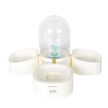 이고웰 반려동물 반자동 급식 급수기 3구형, 화이트, 1개