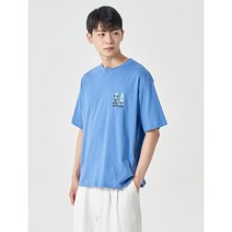 8SECONDS 블루 DISNEY 미키와 도날드덕 반팔 티셔츠 452742LQ5P