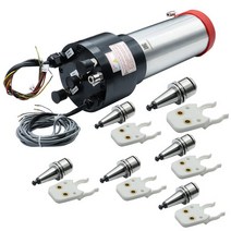 HLTNC HQD GDL80-20-24Z/1.5 1.5KW 24000Rpm 220v 800Hz 수냉식 ISO20 ATC 스핀들 모터 키트 CNC 목재 조각, 03 6 sets tool holders