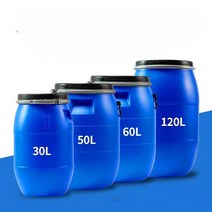원형드럼통 플라스틱 젓갈통 발효 50L 120L 폐기물, 120L(딥블루)