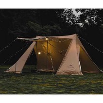 a형 텐트 에어 그늘막 면 캠핑 돔텐트 1인용 티피 2인용 리빙쉘, 베이지 4.5x3x2.3