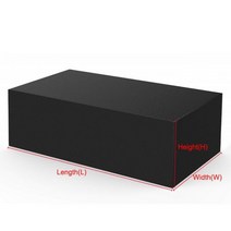티비 방수커버 야외 가구 커버 방수 비 눈 먼지 바람 방지 자외선 옥스포드 패브릭 정원 잔디 파티오 40 크기 덮개, 검은색