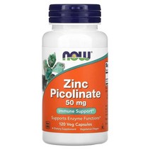 Now Foods 나우푸드 아연 피콜리네이트 50mg 120정 2팩 Zinc Picolinate, 2개