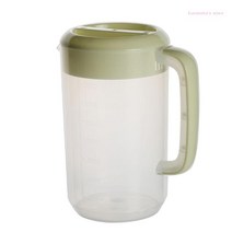음료디스펜서 피쳐 물 Carafes 대용량 재사용 비 독성 냉수 주전자 플라스틱 소재 병 5 색, 03 Green