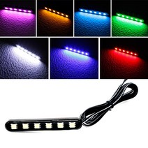 오토바이 6 LED 싸이키 파박이 라이트 바 모듈/ 개당판매, 스카이블루
