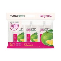 청정원 달달구리 라이틀리 곤약젤리 깔라만시 간편식 쫀득쫀득 야식 150g 10개입 어른 회사간식, 10세트