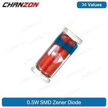 34 값 0.5W SMD 제너 정류기 다이오드 키트 2V, [05] 100Pcs ZMM2V7 2.7V, 05 100Pcs ZMM2V7 2.7V